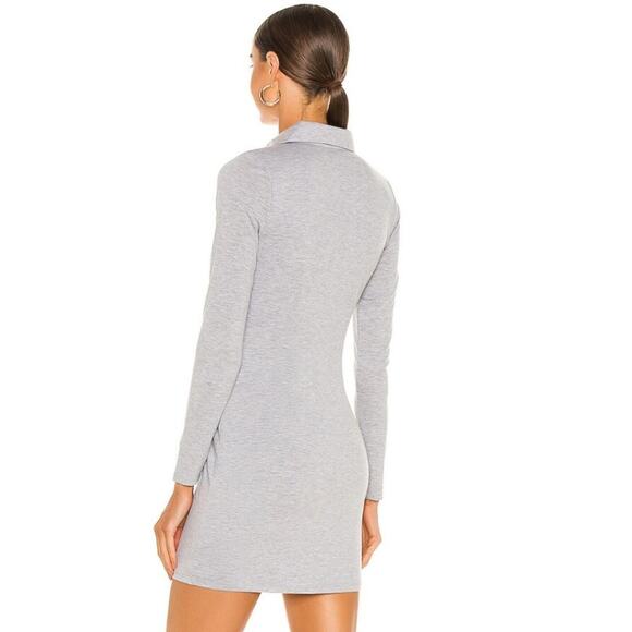 NBD Farris Button Up Mini Dress in Heather Gray NWOT Size Small - Picture 3 of 3